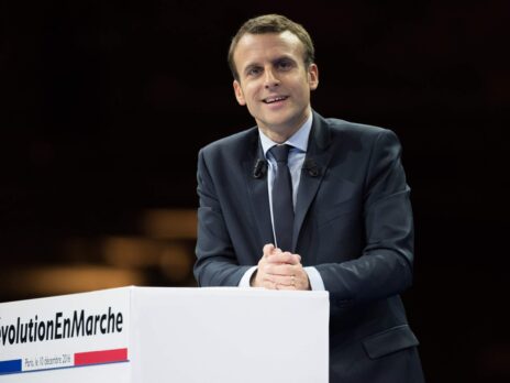 French presidential candidate Macron in London; Walmart results; OBR revises up UK forecast