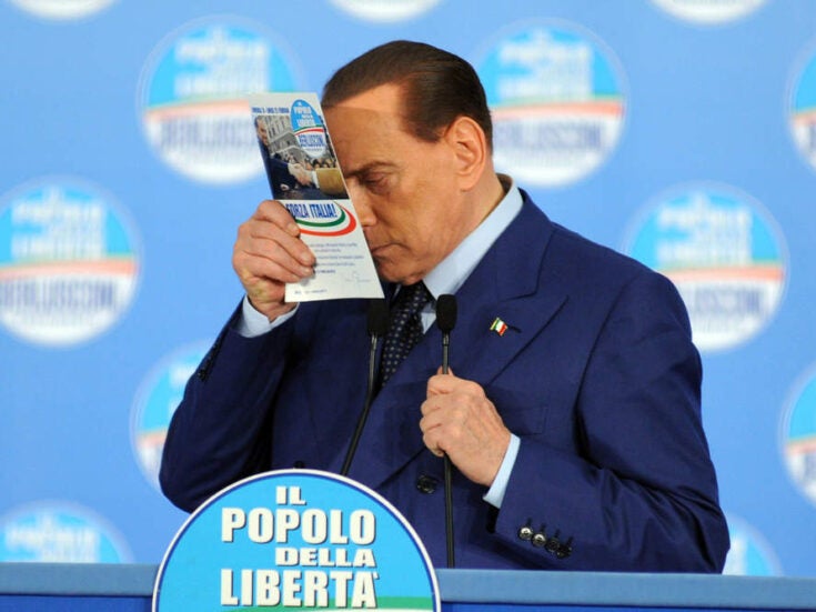 Silvio Berlusconi's career as a politician might have hit a wall