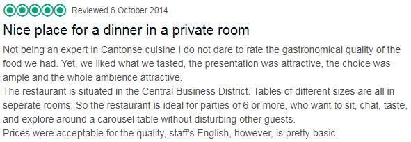 Michelin Guide restaurants - Verdict