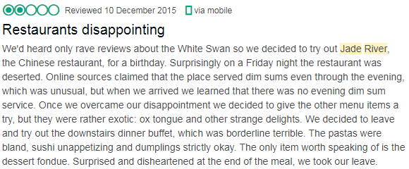 Michelin Guide restaurants - Verdict