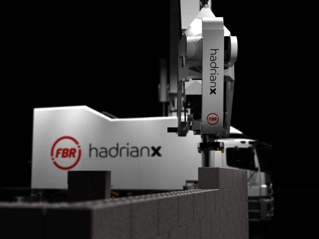 Hadrian X, a brick-laying robot