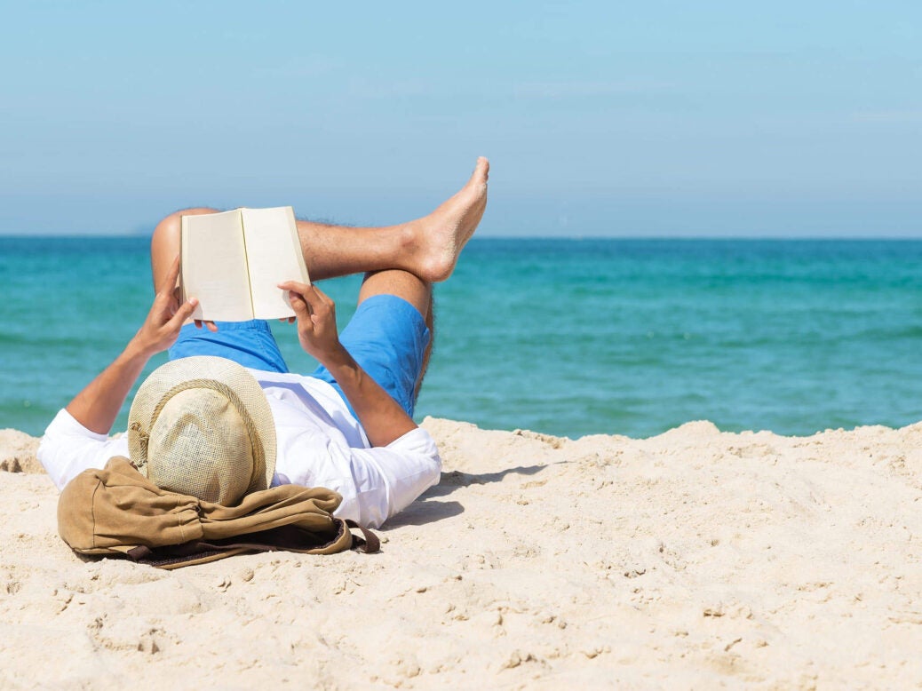 Business books: summer beach