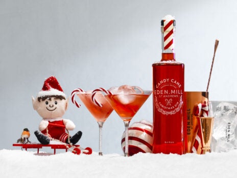 Five Christmas cocktails with candy cane gin