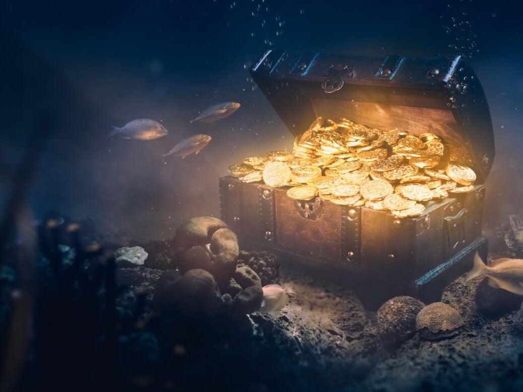 sunken treasure blockchain