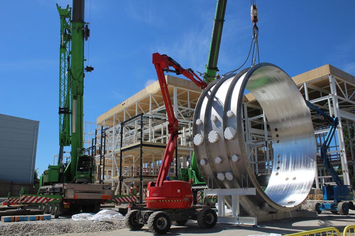 Large Space Test Chamber being installed