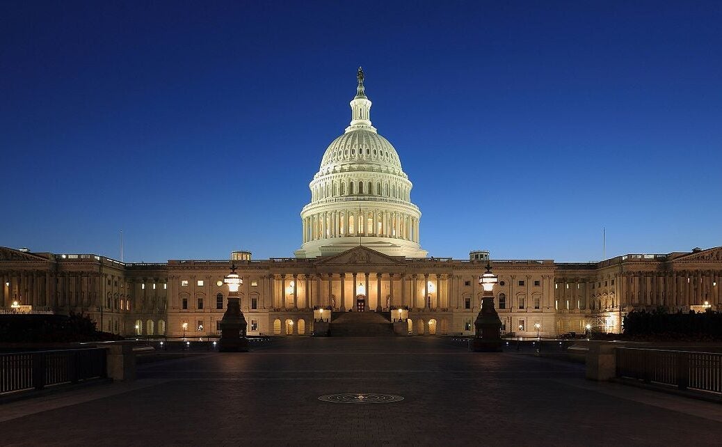 The US Capitol East front at dusk. Credit: Martin Falbisoner