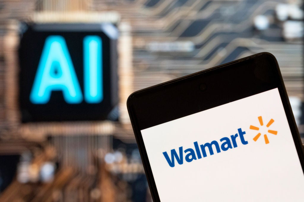 O Walmart pretende vender seu software de IA desenvolvido internamente. Crédito: Budrul Chukrut/SOPA Images/LightRocket via Getty Images