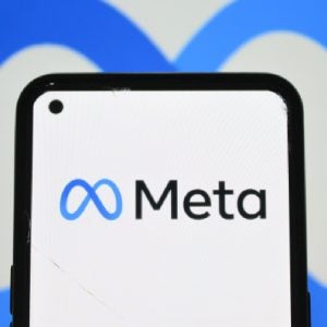 Meta logo on a smartphone.