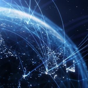 Global Connection Lines. Earth Network Data Transfer. Futuristic AI Technology, 5G, Globe Satellite Communication, Internet Connectivity, Big Data, Digital World Background Animation. Crypto Exchange